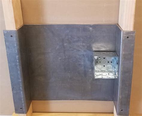 lead lining for electrical boxes|lead backing for electrical boxes.